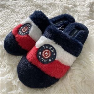 Tommy Hilfiger Womens Faux Fur Plush Clog Slipper